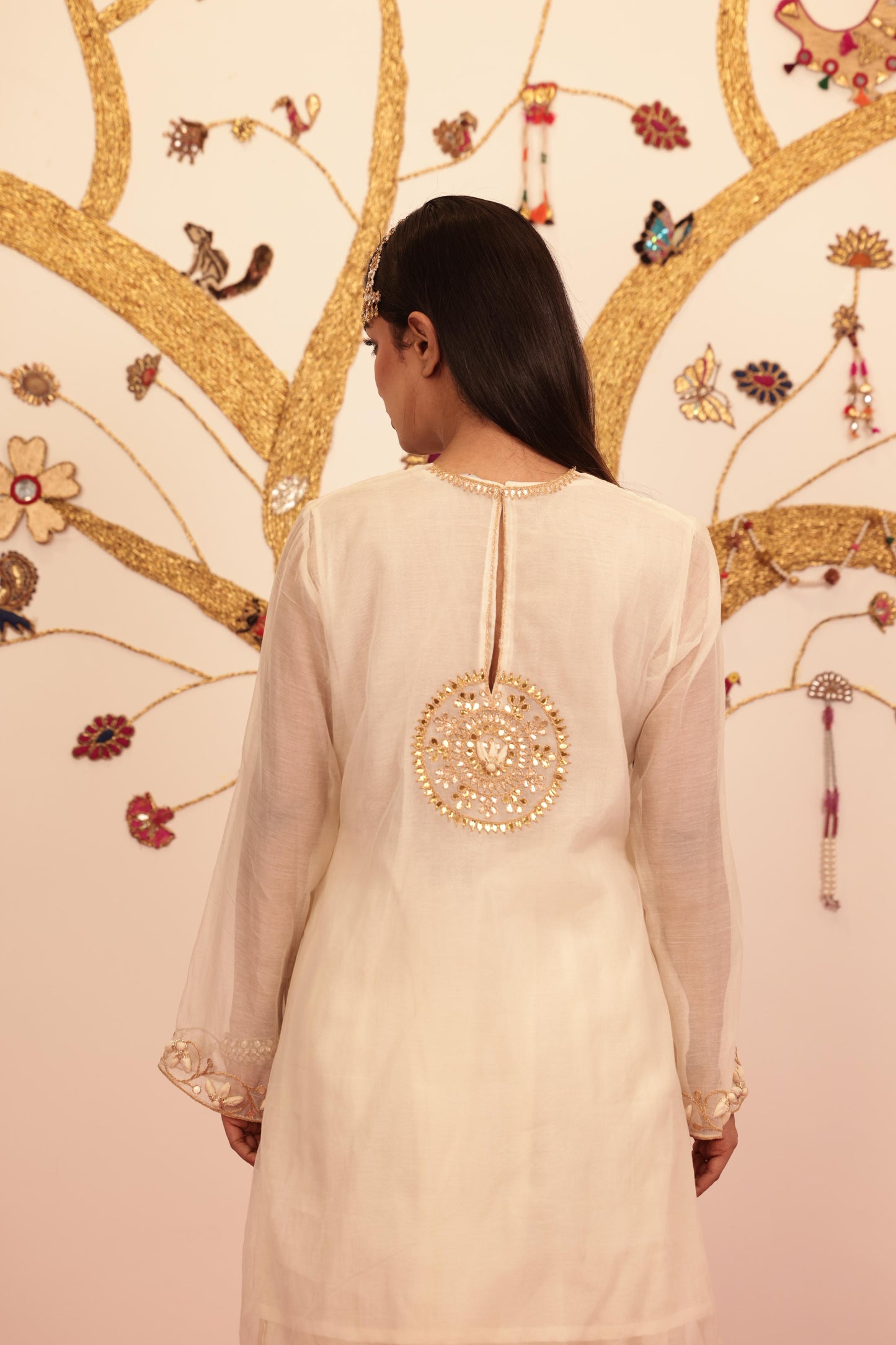 Off-White Chanderi Suit