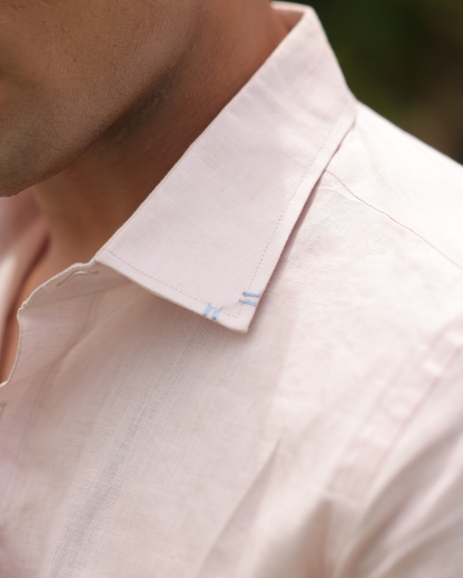 Aperol Hand-Embroidered Linen Shirt
