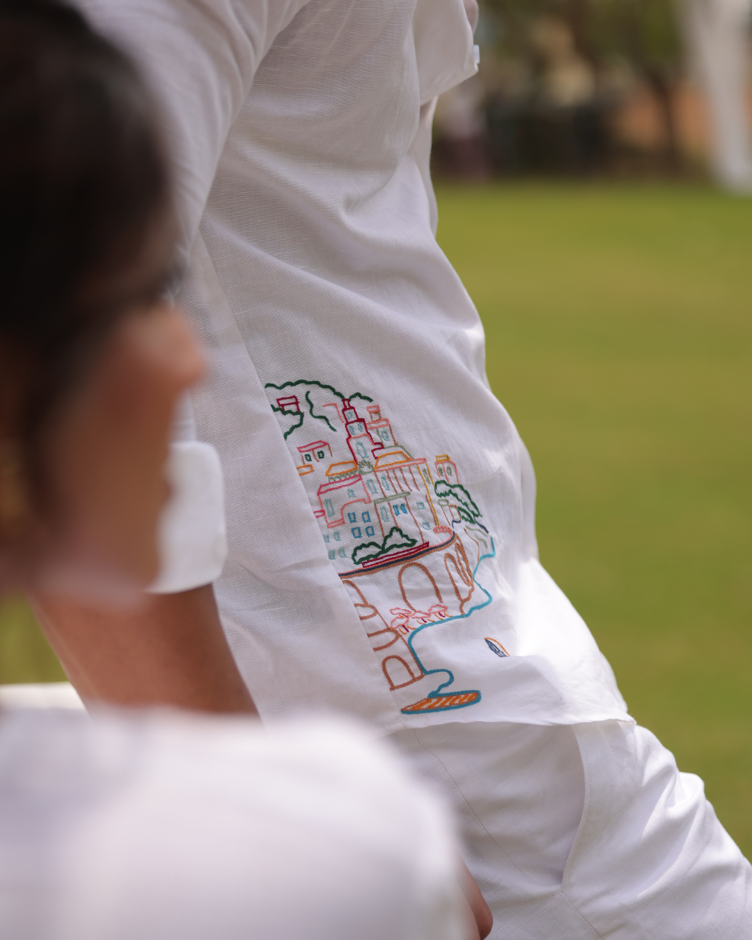 Amalfi Hand-Embroidered Linen Shirt