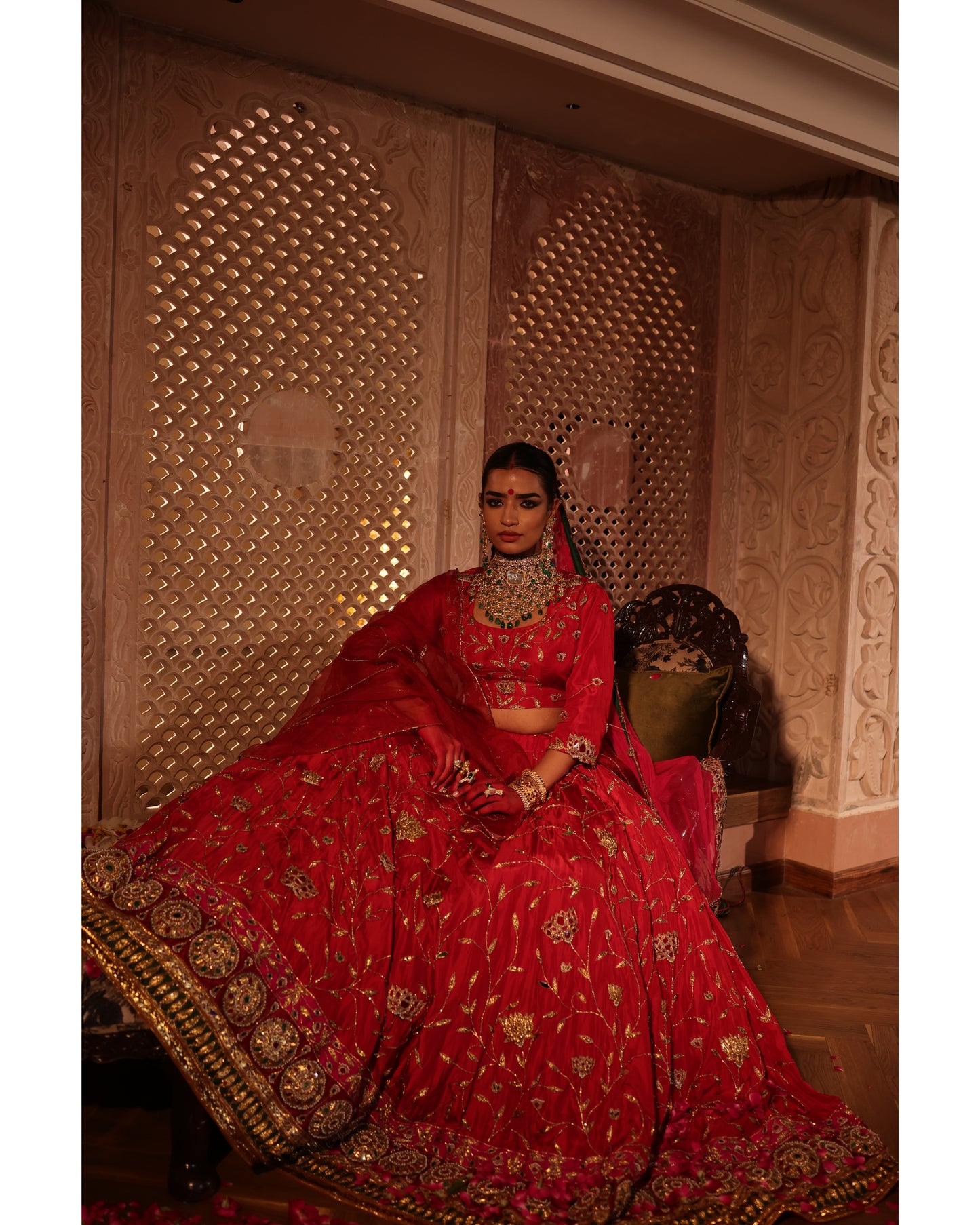 Pure Silk Red Silk Lehenga