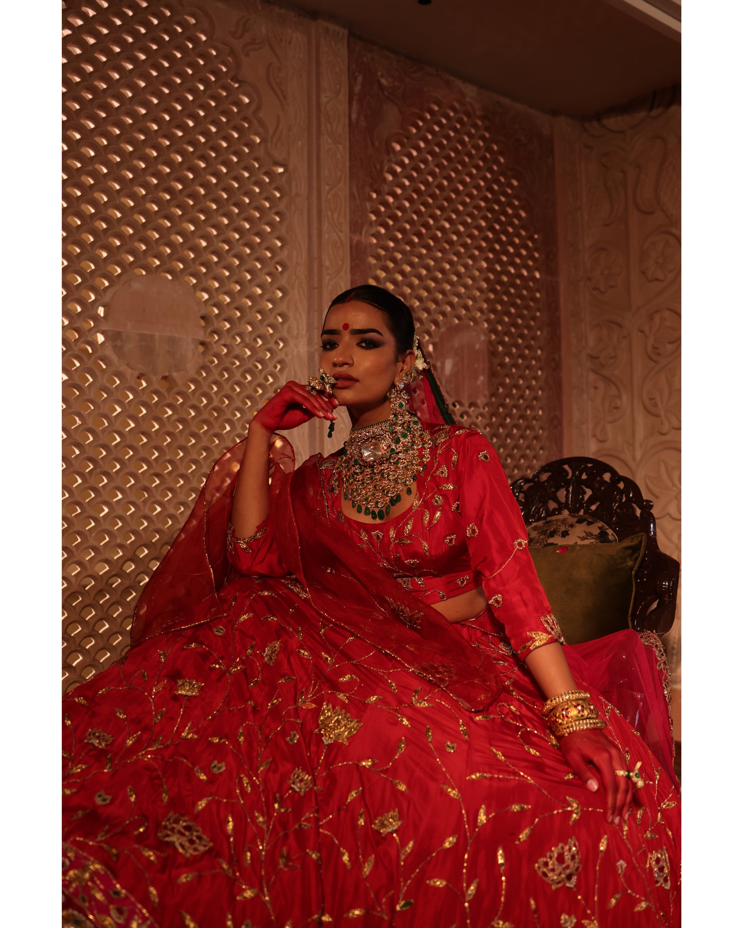 Pure Silk Red Silk Lehenga