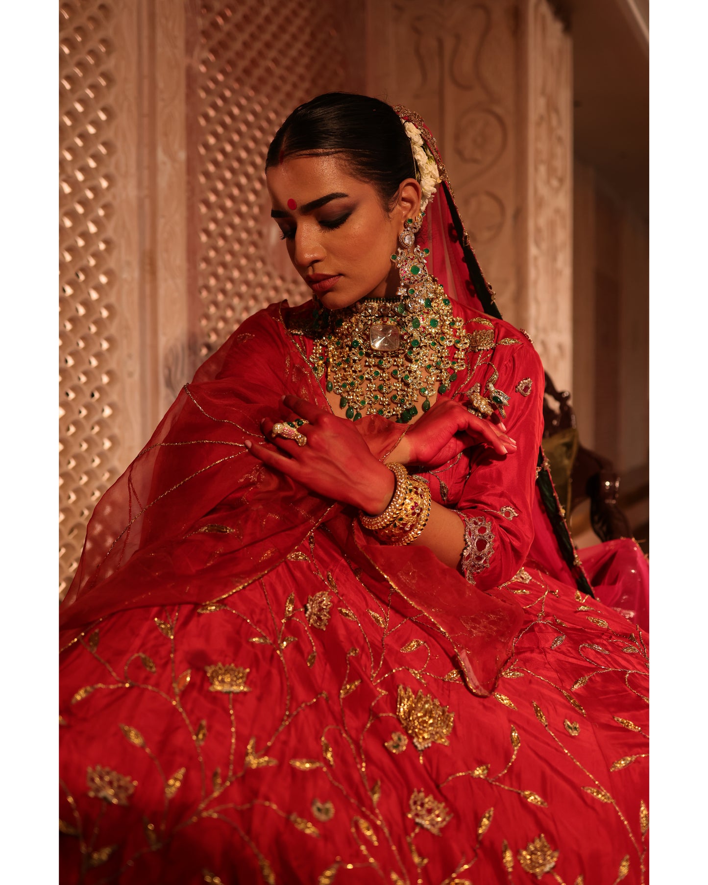 Pure Silk Red Silk Lehenga