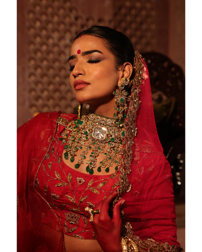 Pure Silk Red Silk Lehenga