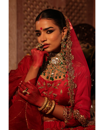 Pure Silk Red Silk Lehenga