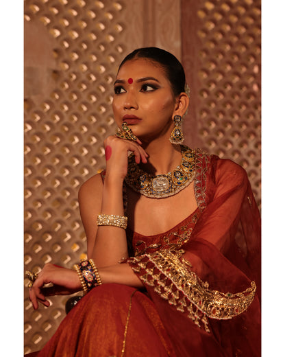 Pure Silk Red Silk Lehenga