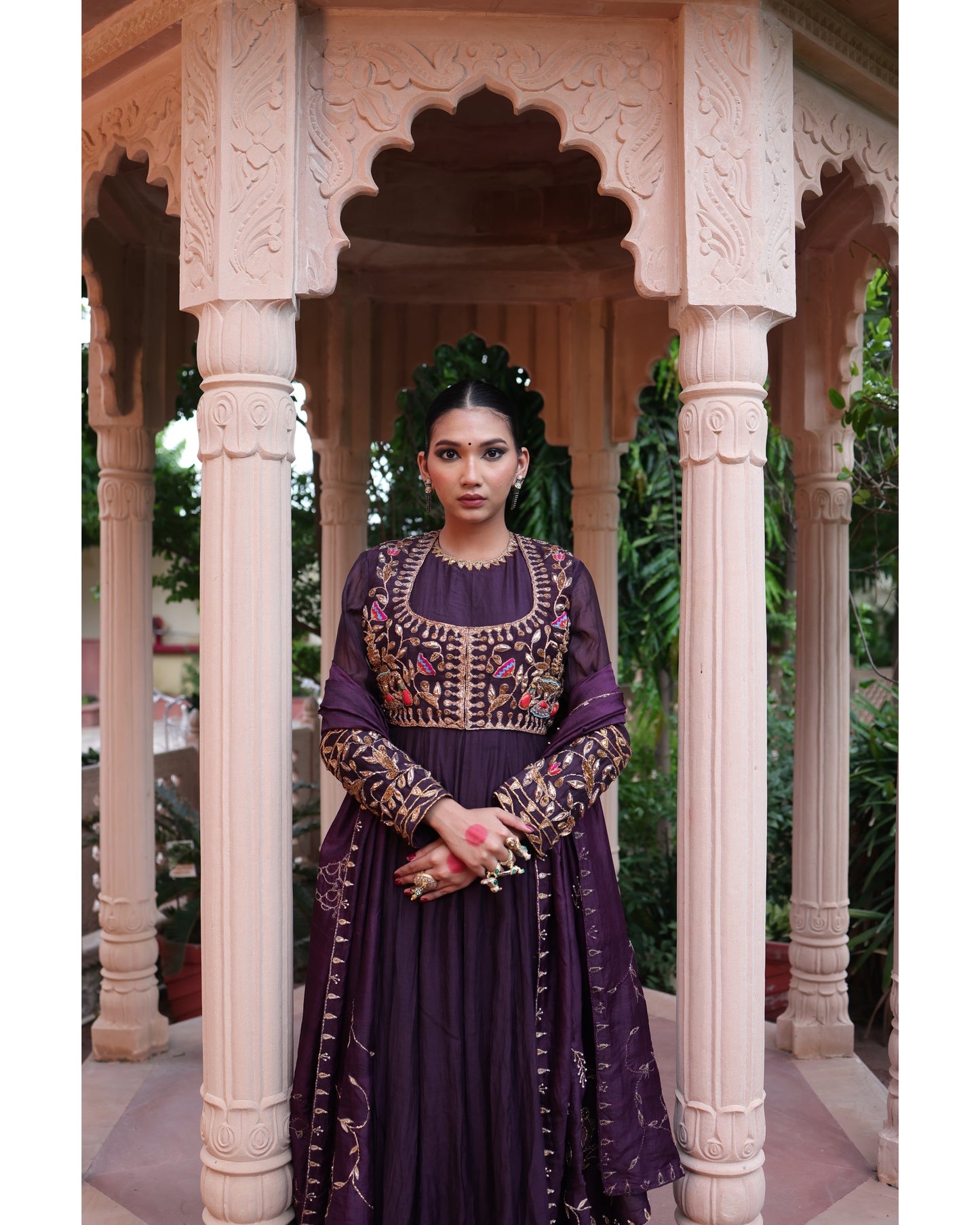 Wine Red Anarkali Suit