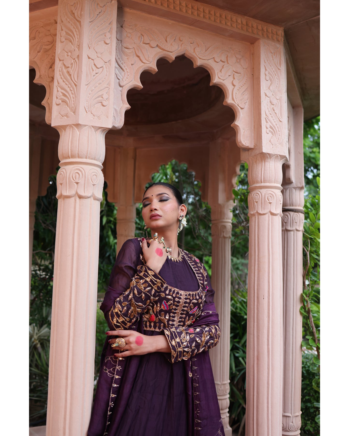 Wine Red Anarkali Suit