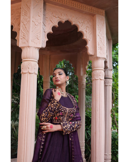 Wine Red Anarkali Suit