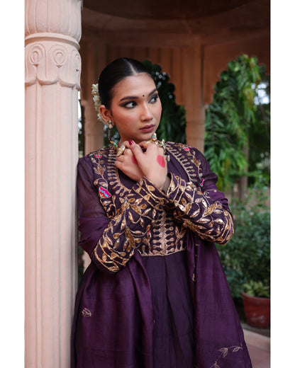 Wine Red Anarkali Suit