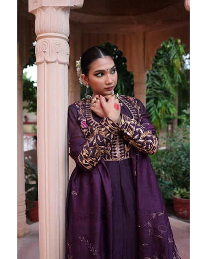 Wine Red Anarkali Suit