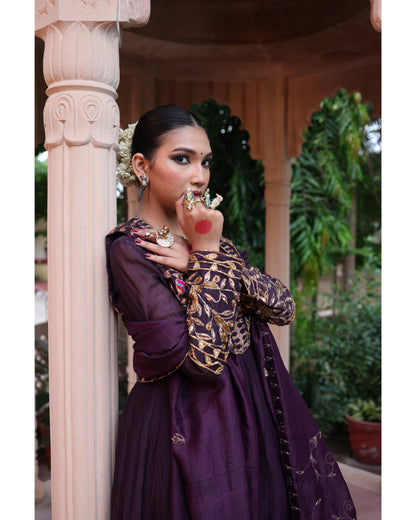 Wine Red Anarkali Suit