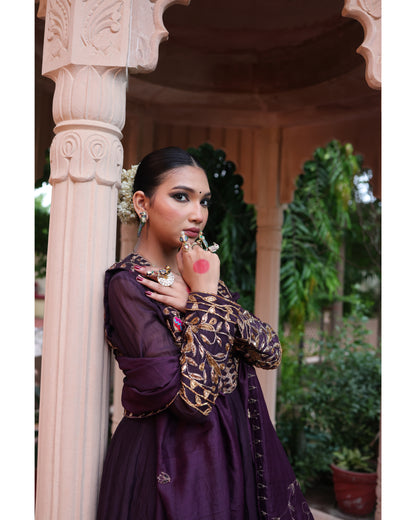 Wine Red Anarkali Suit