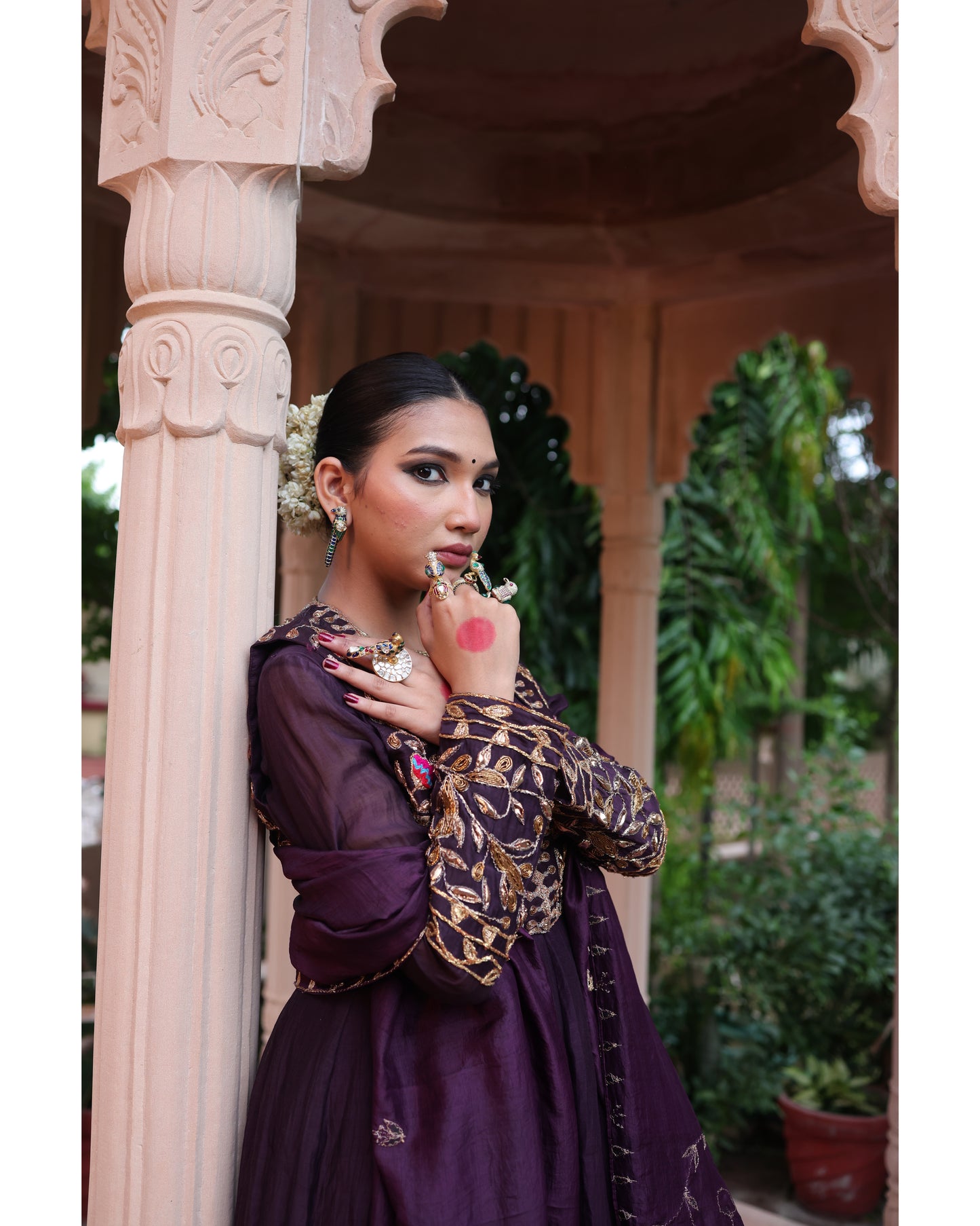 Wine Red Anarkali Suit