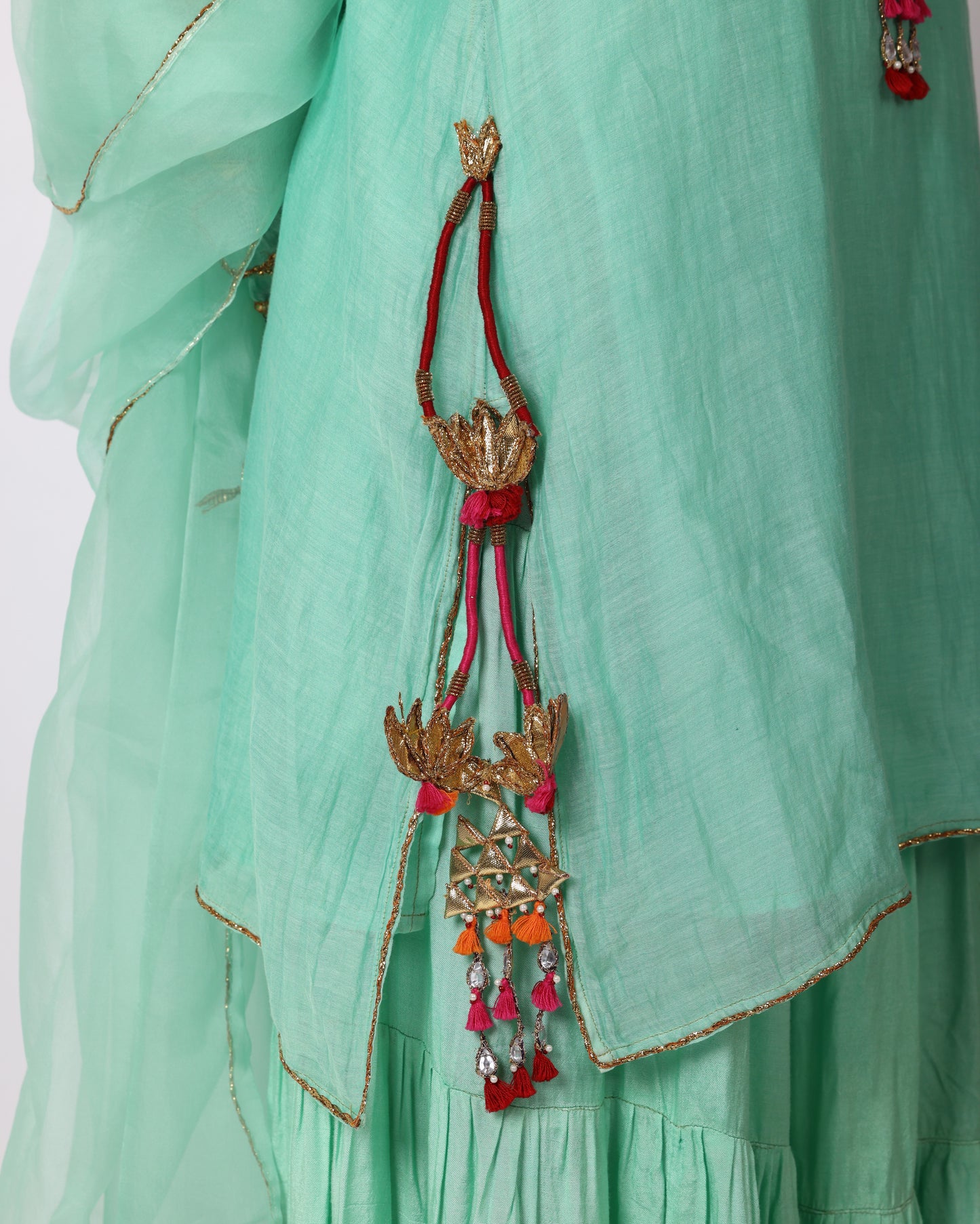 Sea Green Chanderi Suit