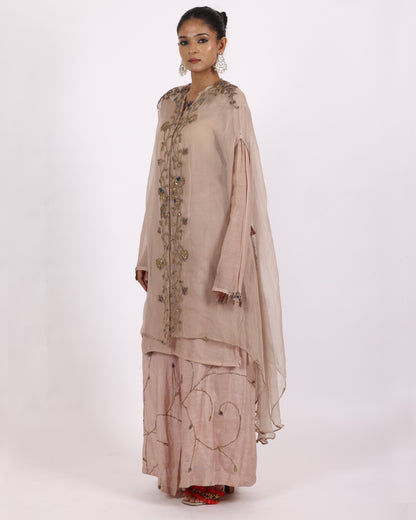 Pale Pink Crape Suit