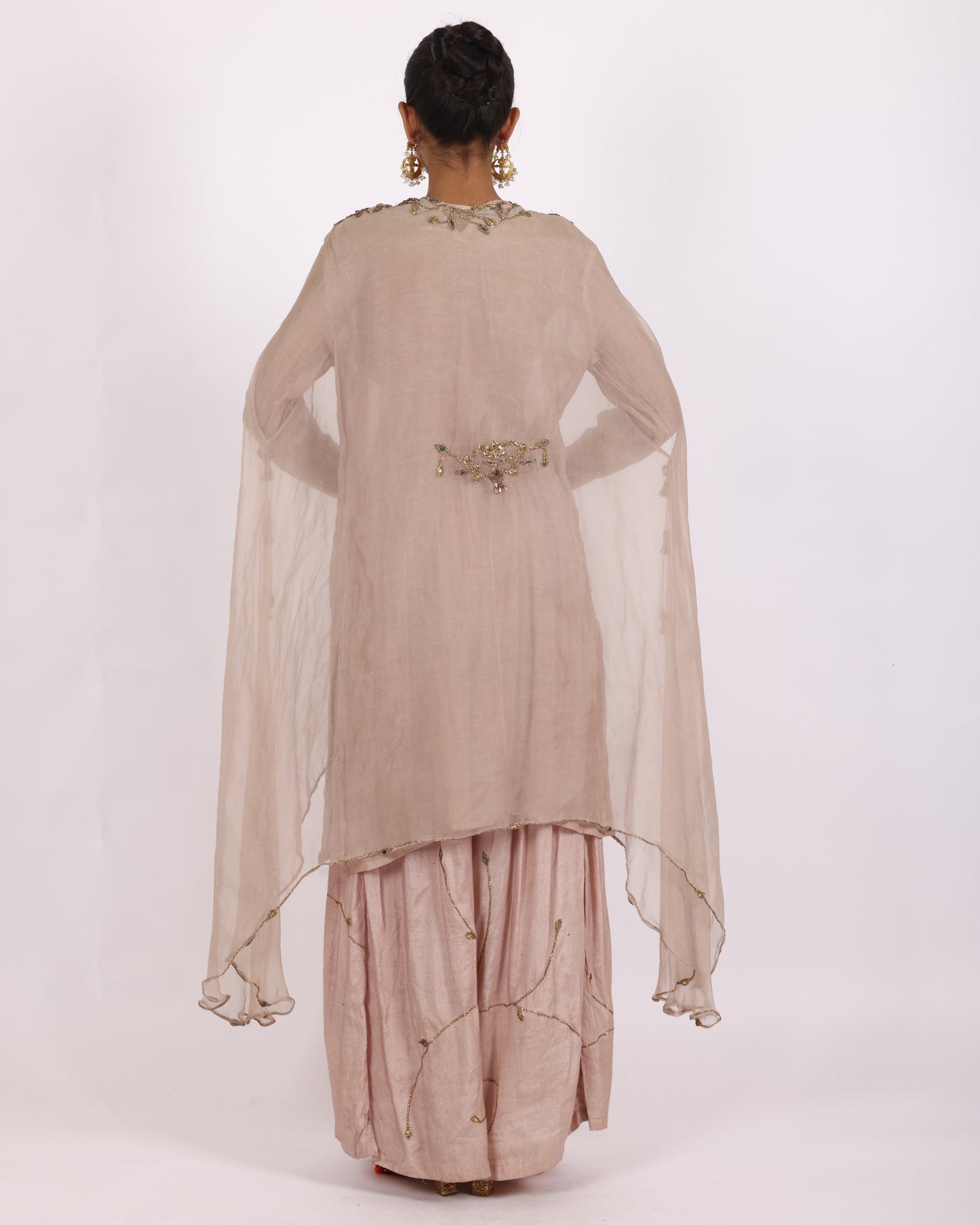 Pale Pink Crape Suit