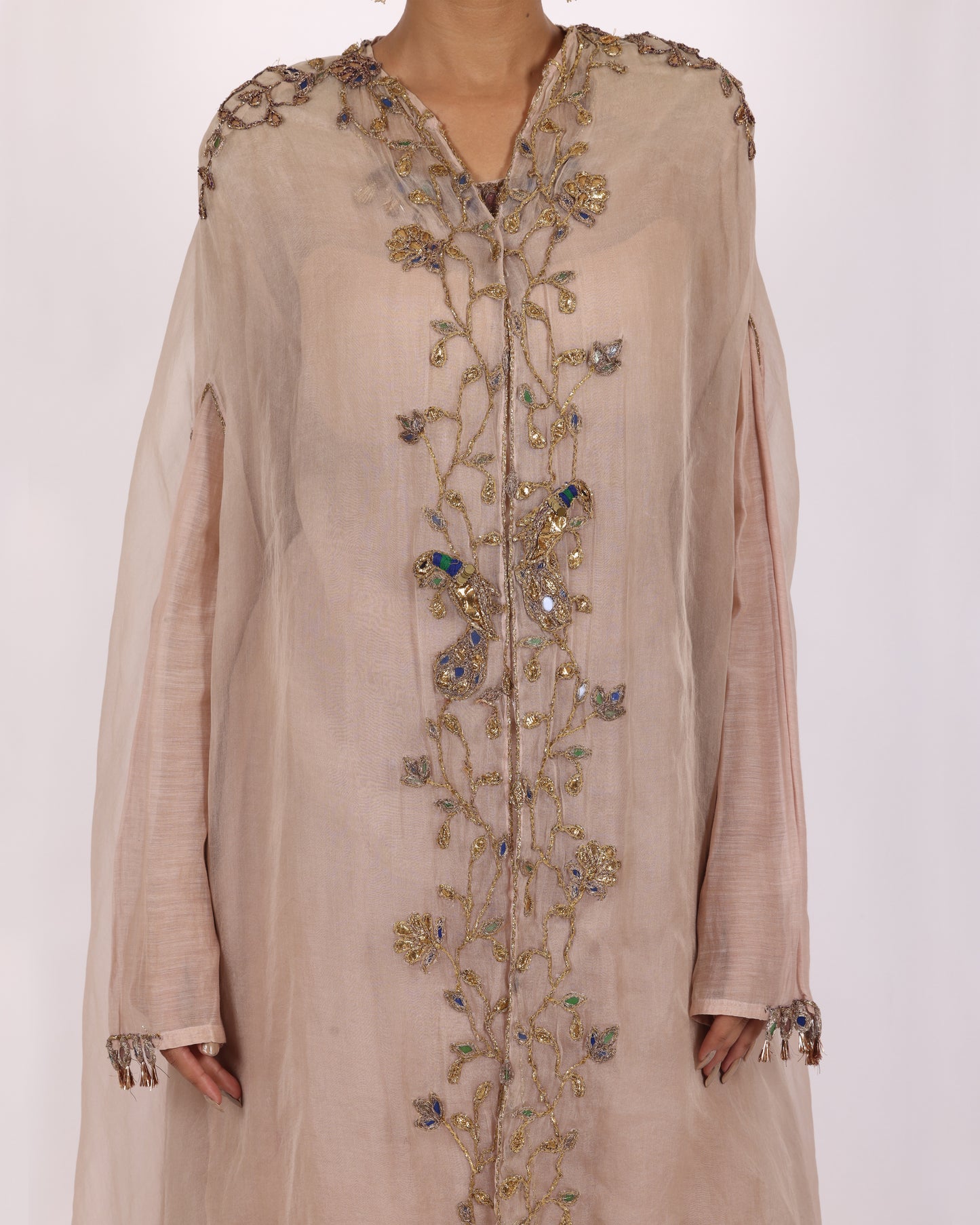 Pale Pink Crape Suit