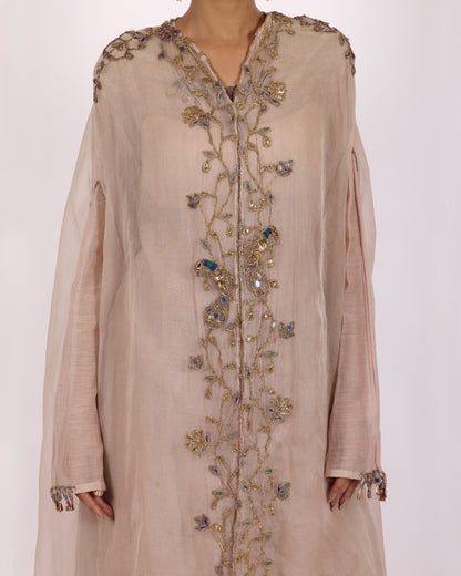 Pale Pink Crape Suit