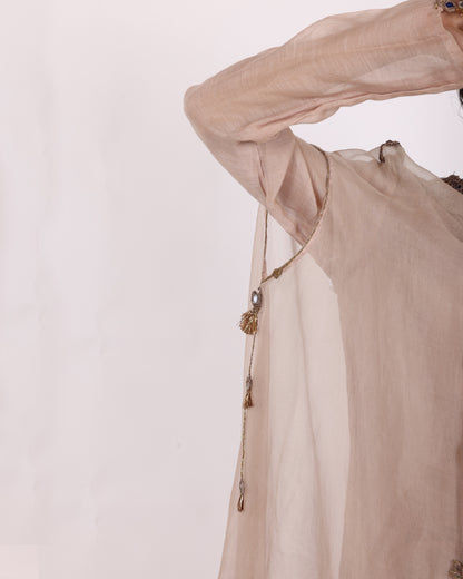 Pale Pink Crape Suit