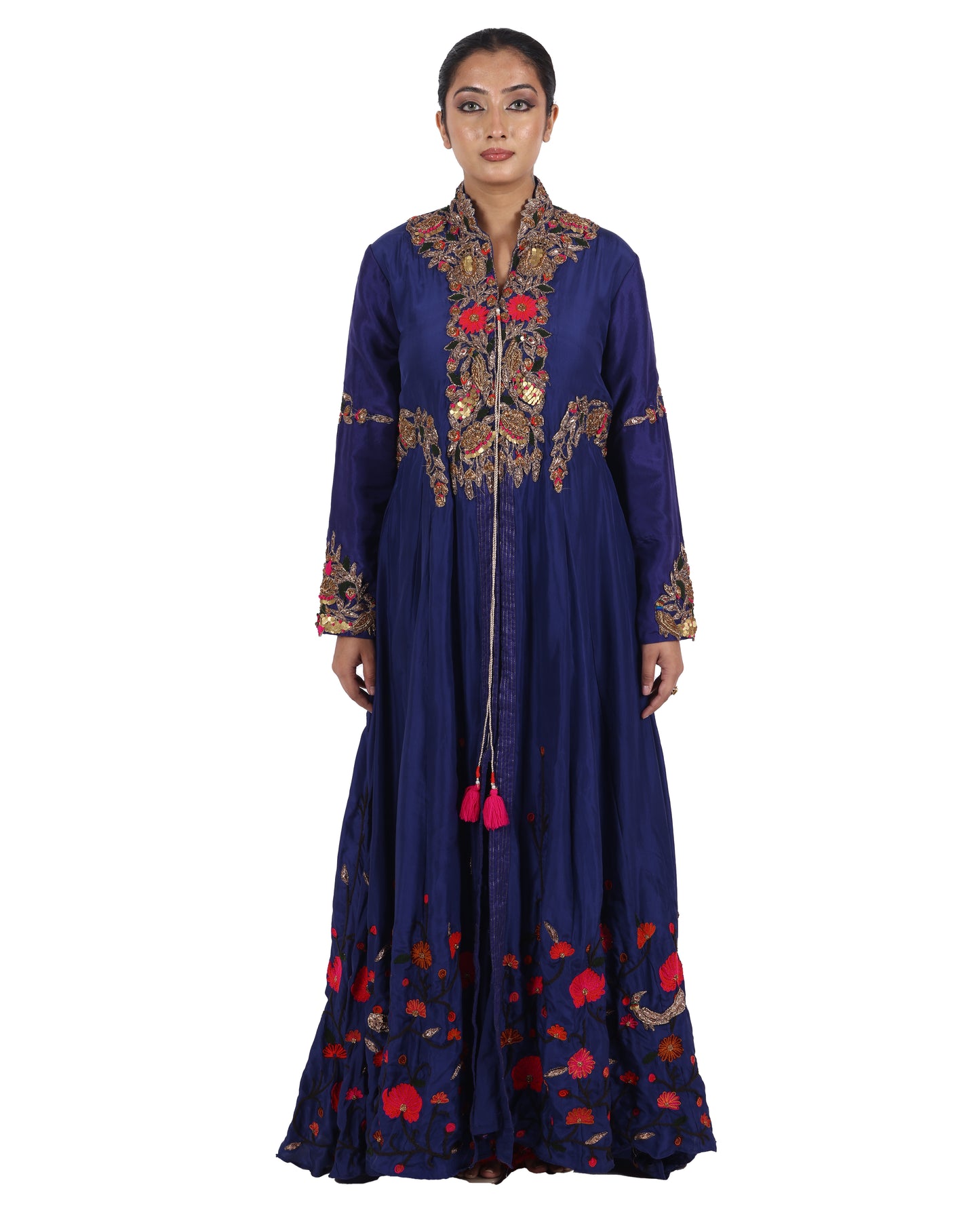 Navy Blue Silk Salwar Suit