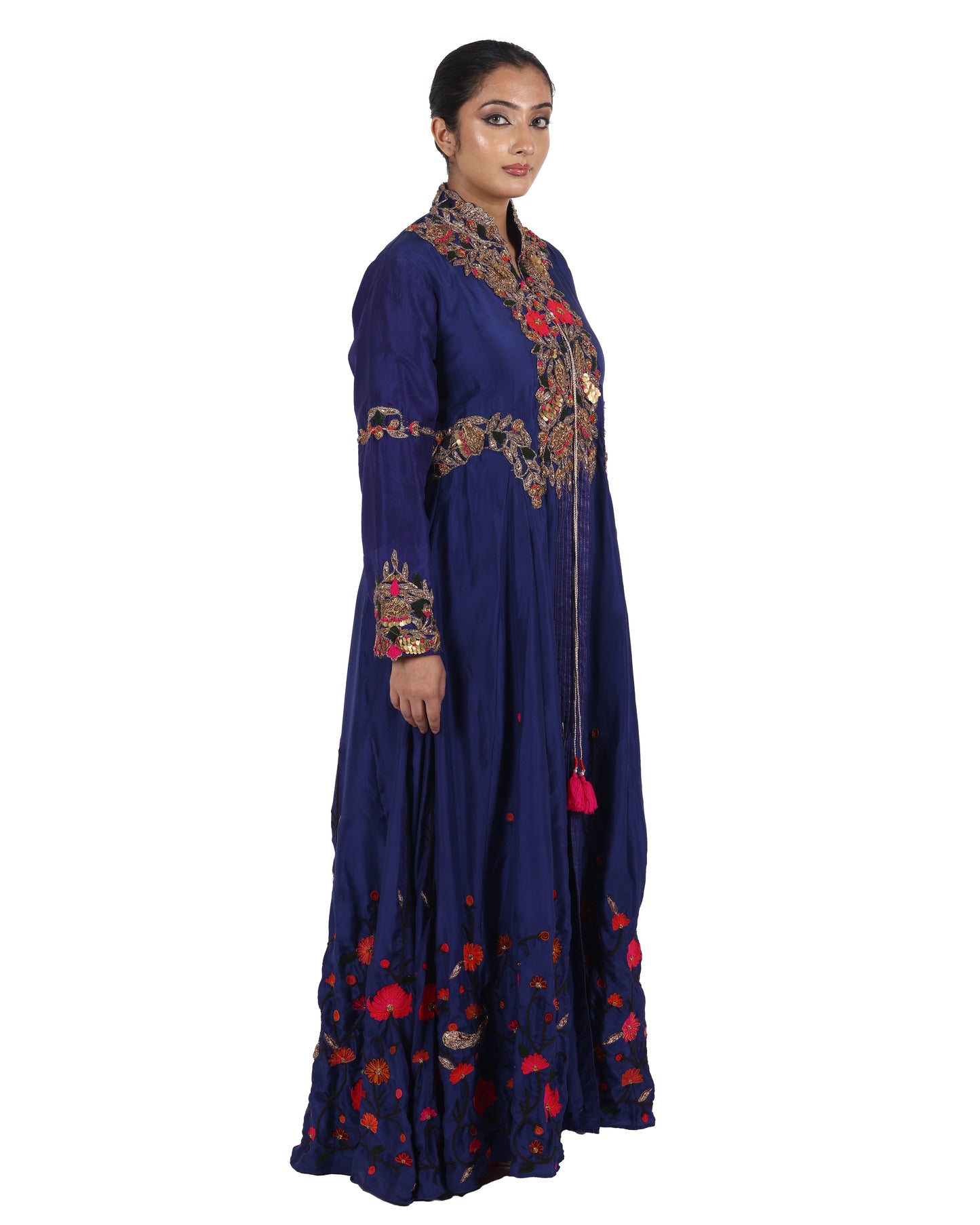 Navy Blue Silk Salwar Suit