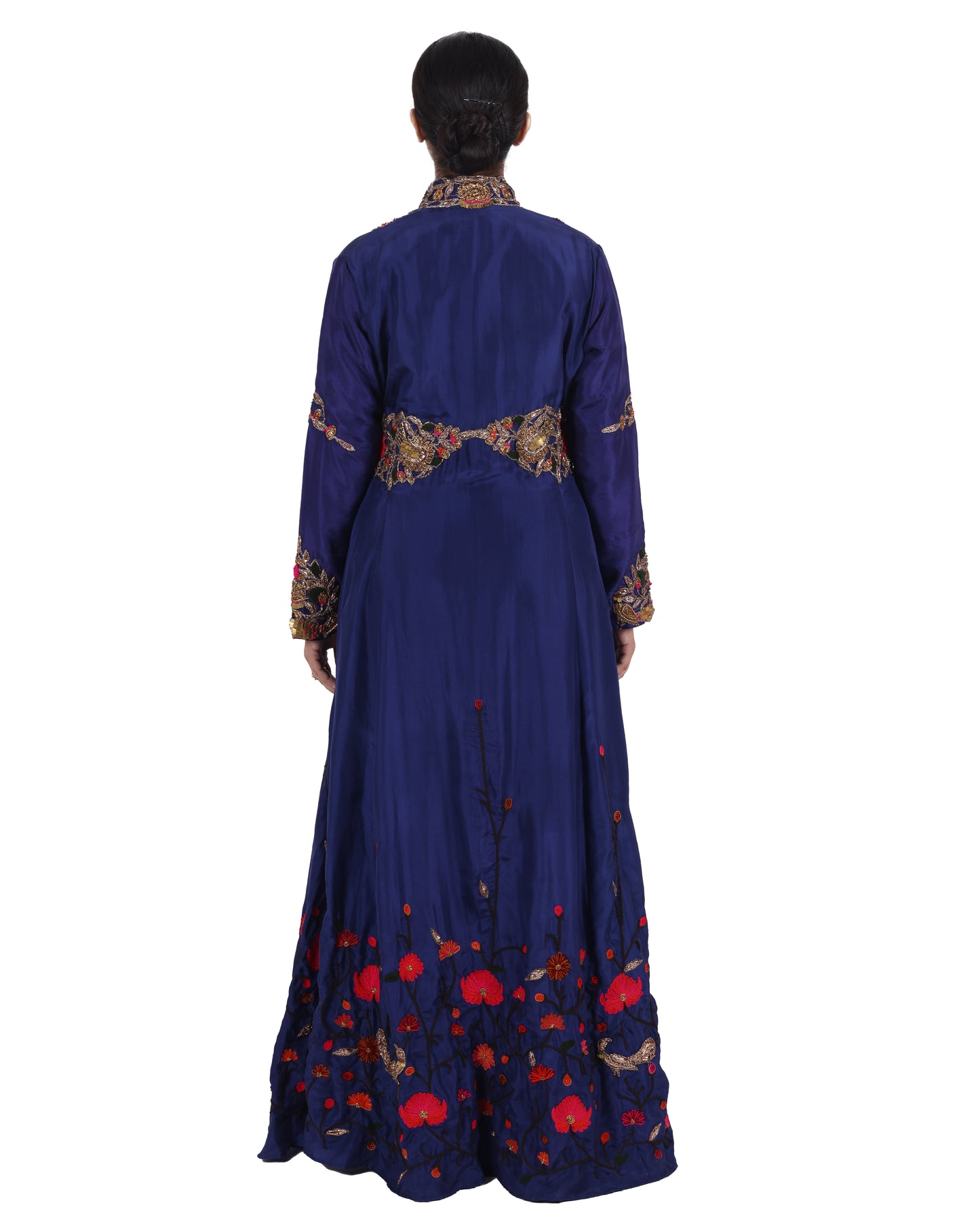 Navy Blue Silk Salwar Suit