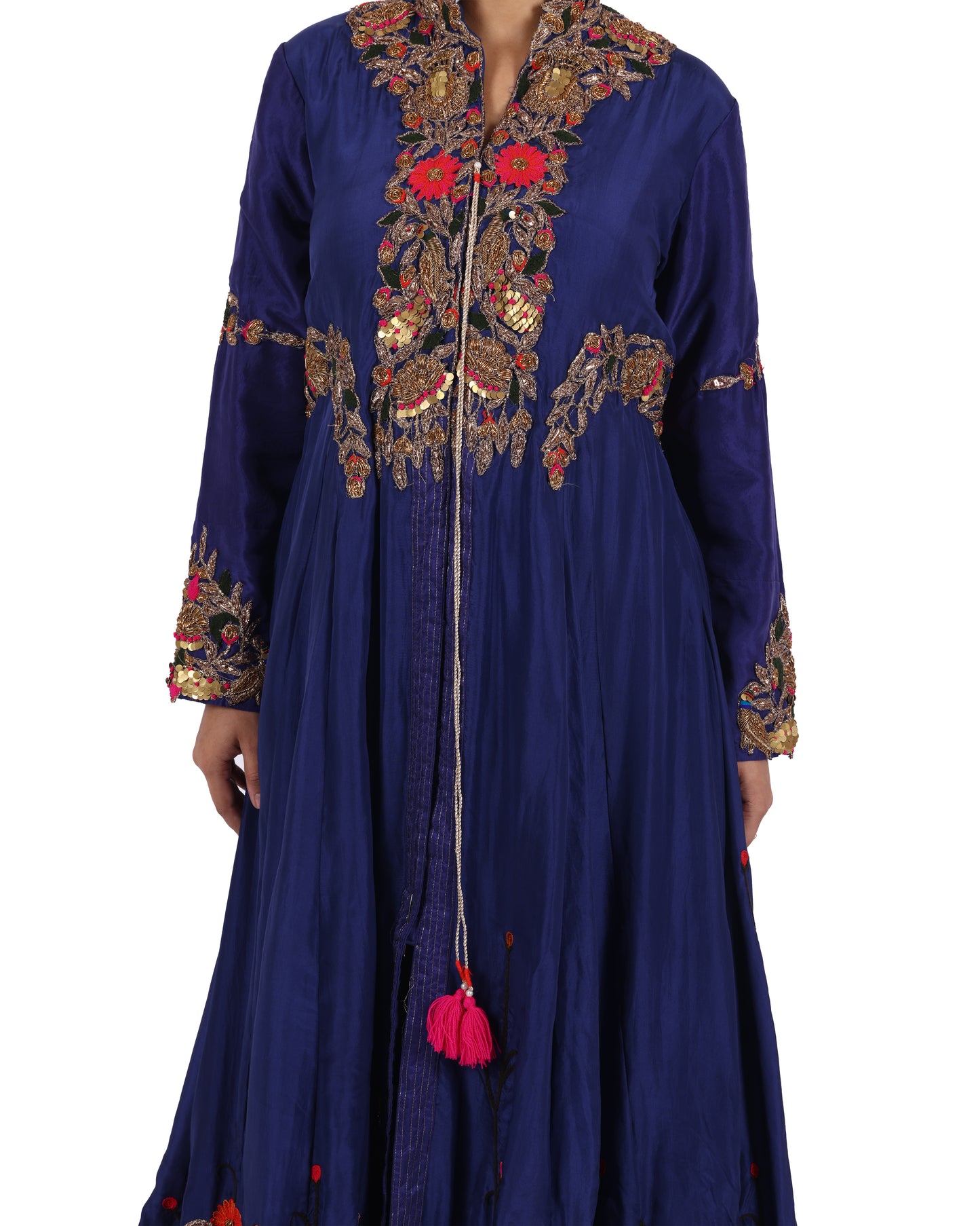 Navy Blue Silk Salwar Suit
