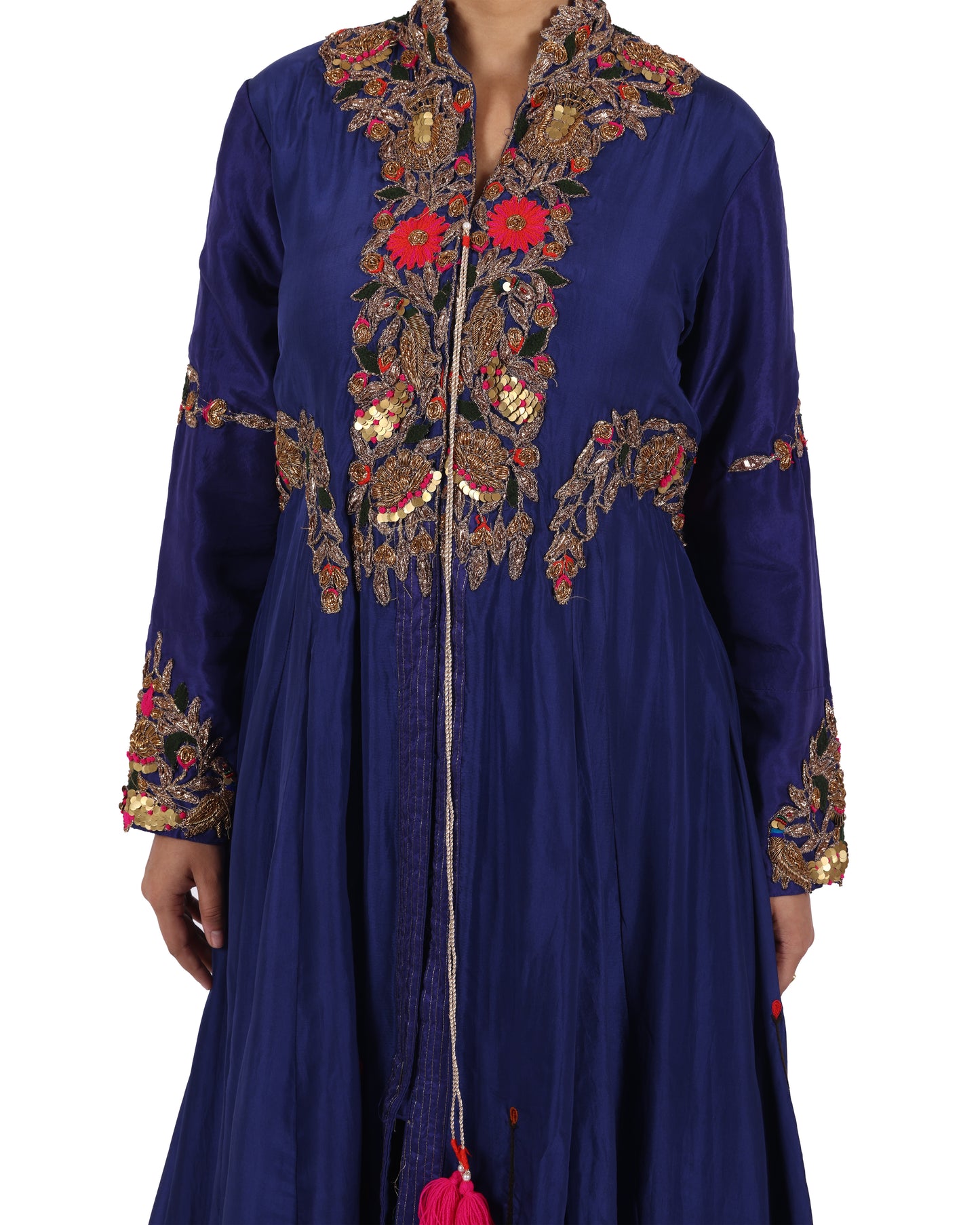 Navy Blue Silk Salwar Suit