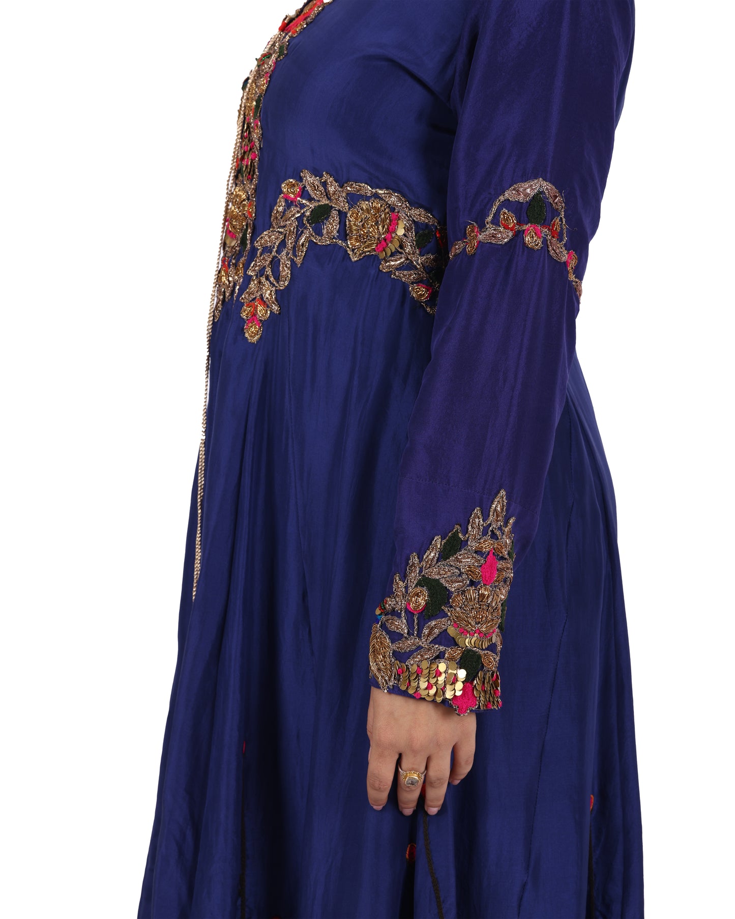 Navy Blue Silk Salwar Suit
