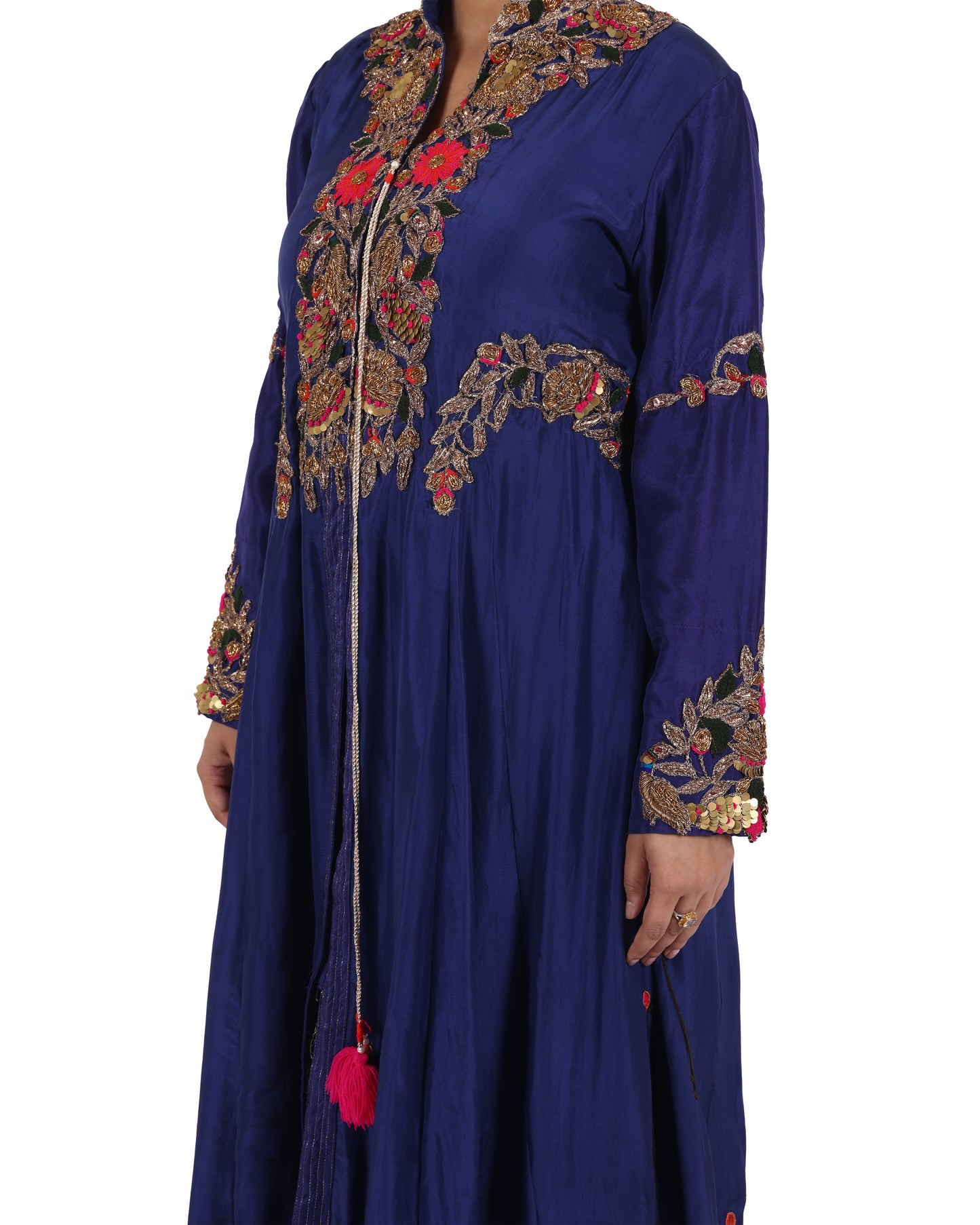 Navy Blue Silk Salwar Suit