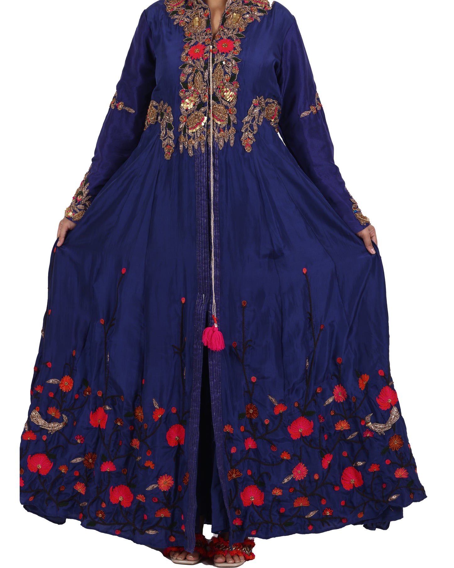 Navy Blue Silk Salwar Suit