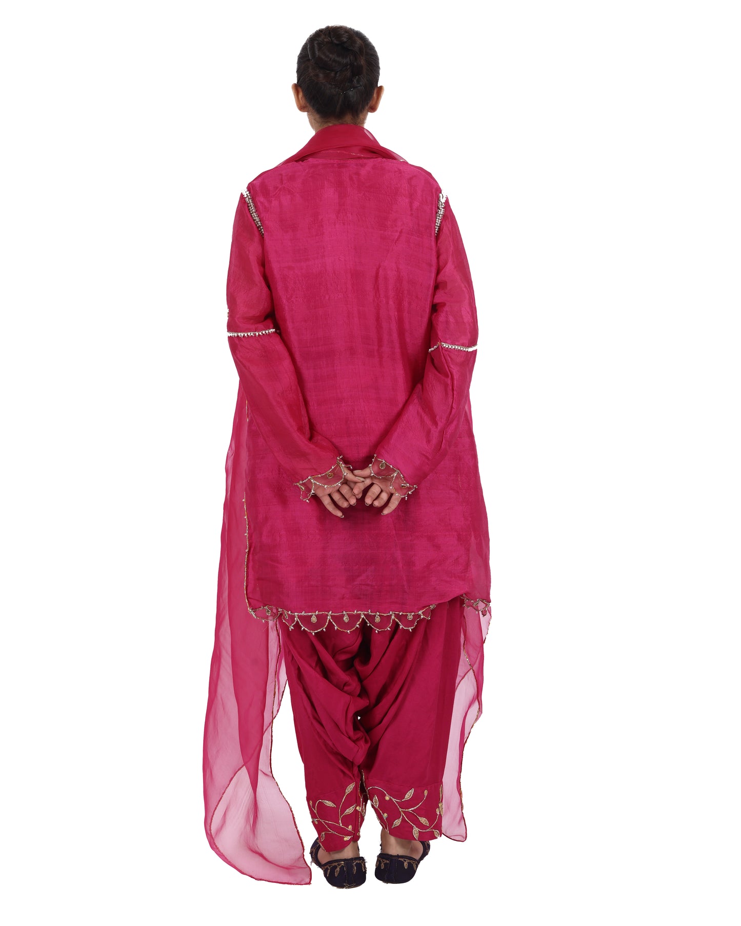 Vibrant Magenta Silk Suit