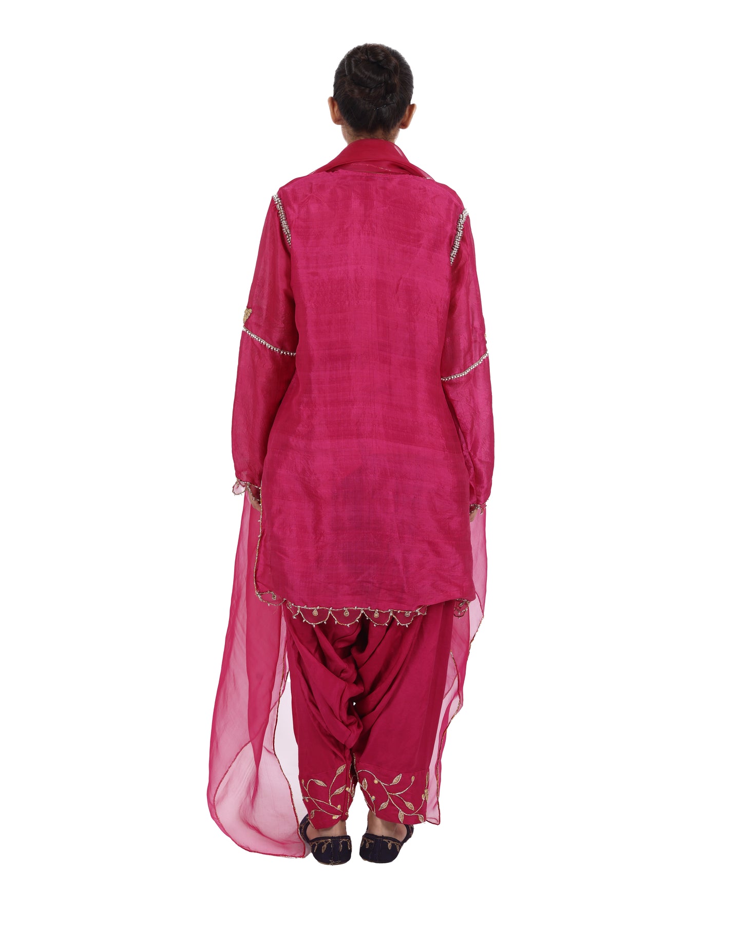 Vibrant Magenta Silk Suit