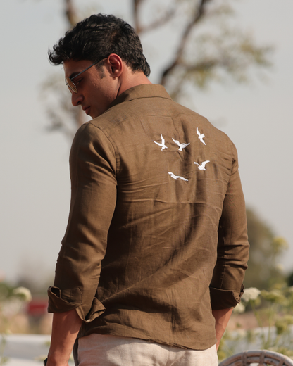 Breeze Hand-Embroidered Linen Shirt