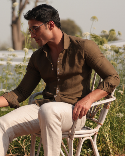 Breeze Hand-Embroidered Linen Shirt