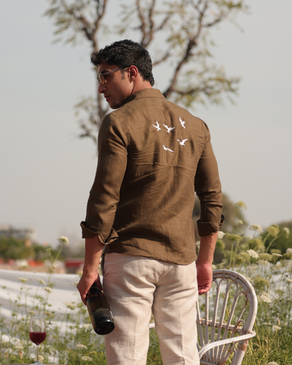 Breeze Hand-Embroidered Linen Shirt