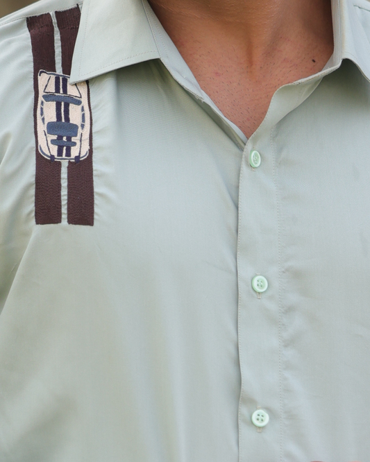 Monaco Hand-Embroidered Linen Shirt