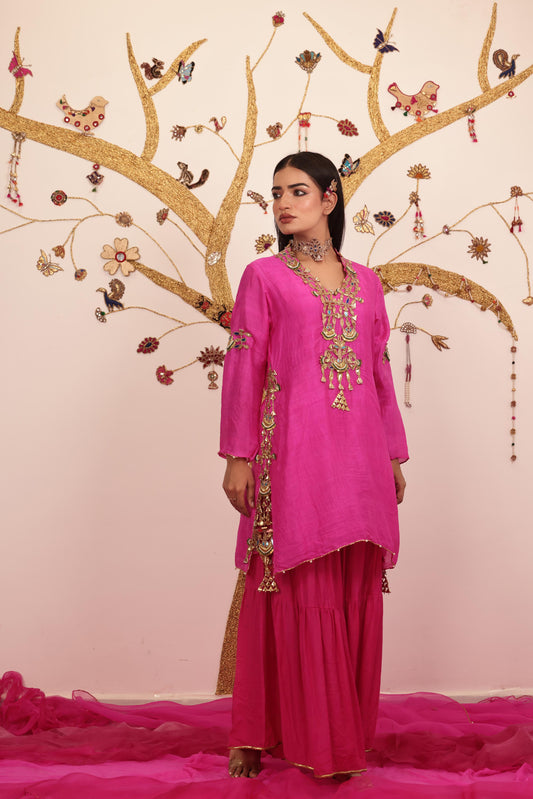Rani Pink Silk Suit