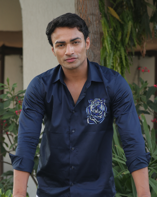 Mayfair Hand-Embroidered Giza Cotton Shirt
