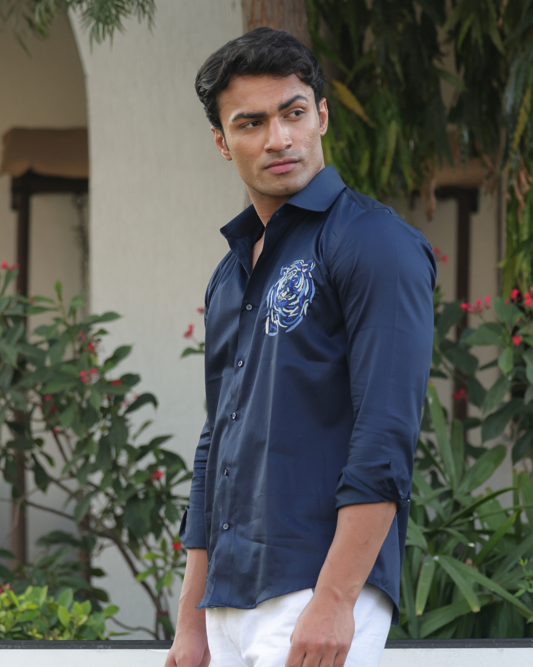 Mayfair Hand-Embroidered Giza Cotton Shirt