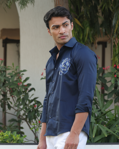 Mayfair Hand-Embroidered Giza Cotton Shirt