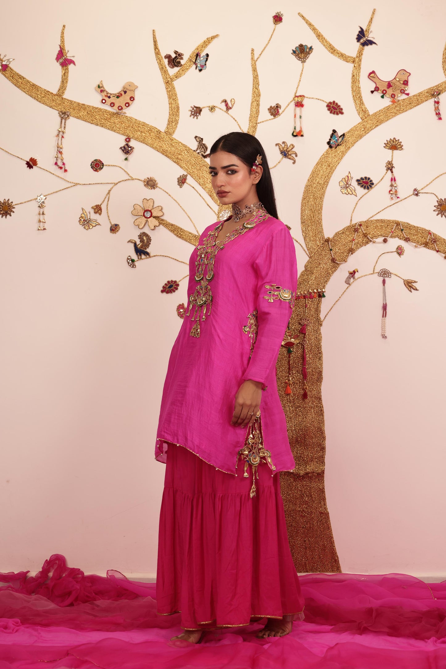 Rani Pink Silk Suit