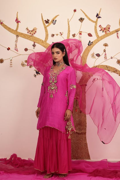 Rani Pink Silk Suit